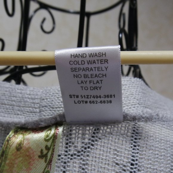 Live To Be SPOILED Grey Gray Stripe Button Close Cardigan - Picture 11 of 13